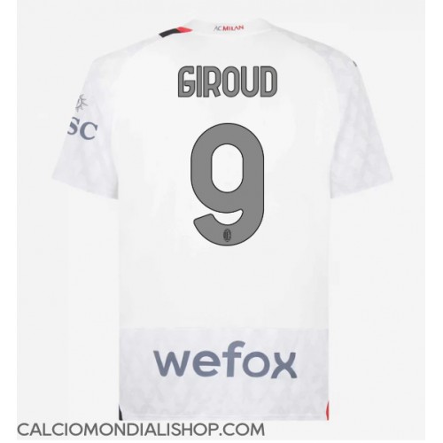 Maglie da calcio AC Milan Olivier Giroud #9 Seconda Maglia 2023-24 Manica Corta